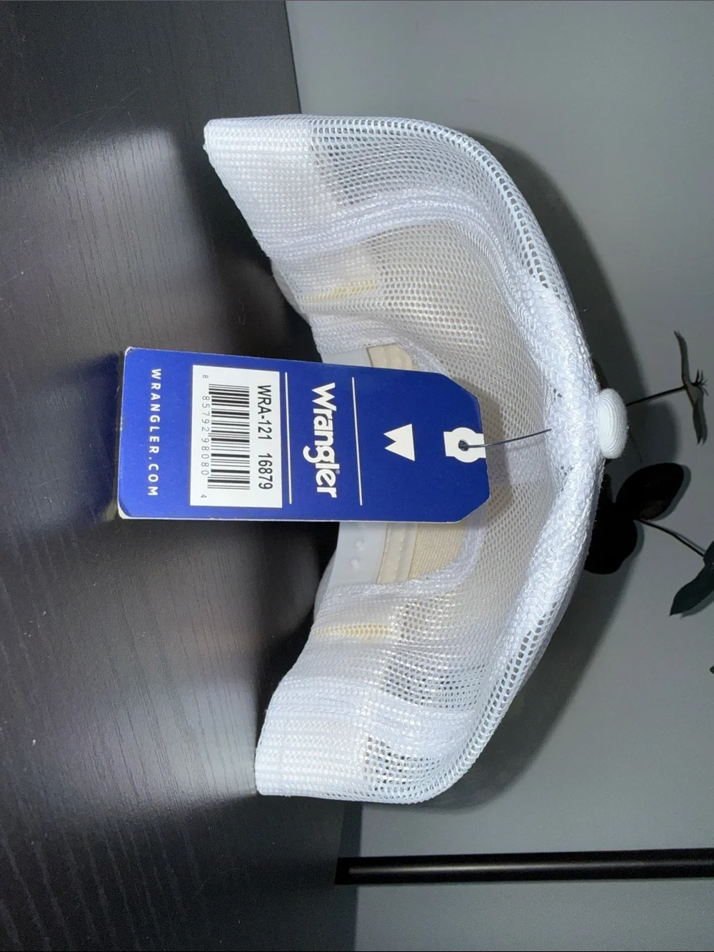 Wrangler White Cap with Pink Logo